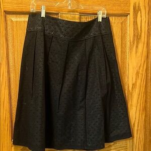 Talbots Black Knee-Length A-Line Skirt